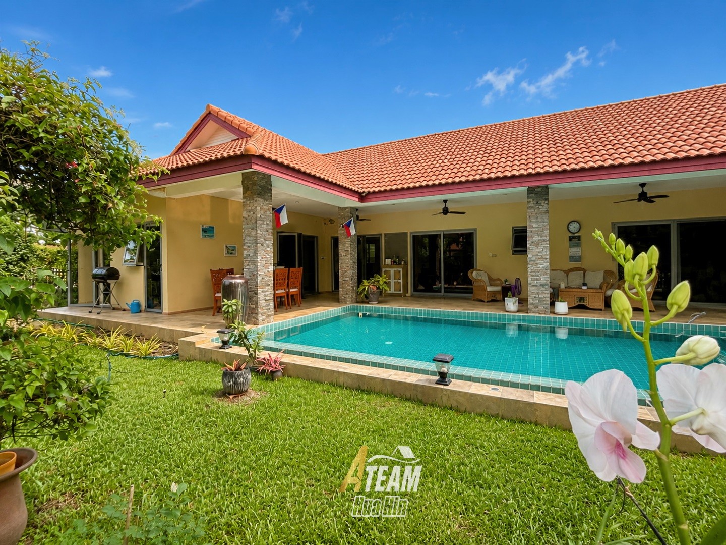 Villa avec piscine de 3 chambres à louer à Wijittra, à Hin lek fai