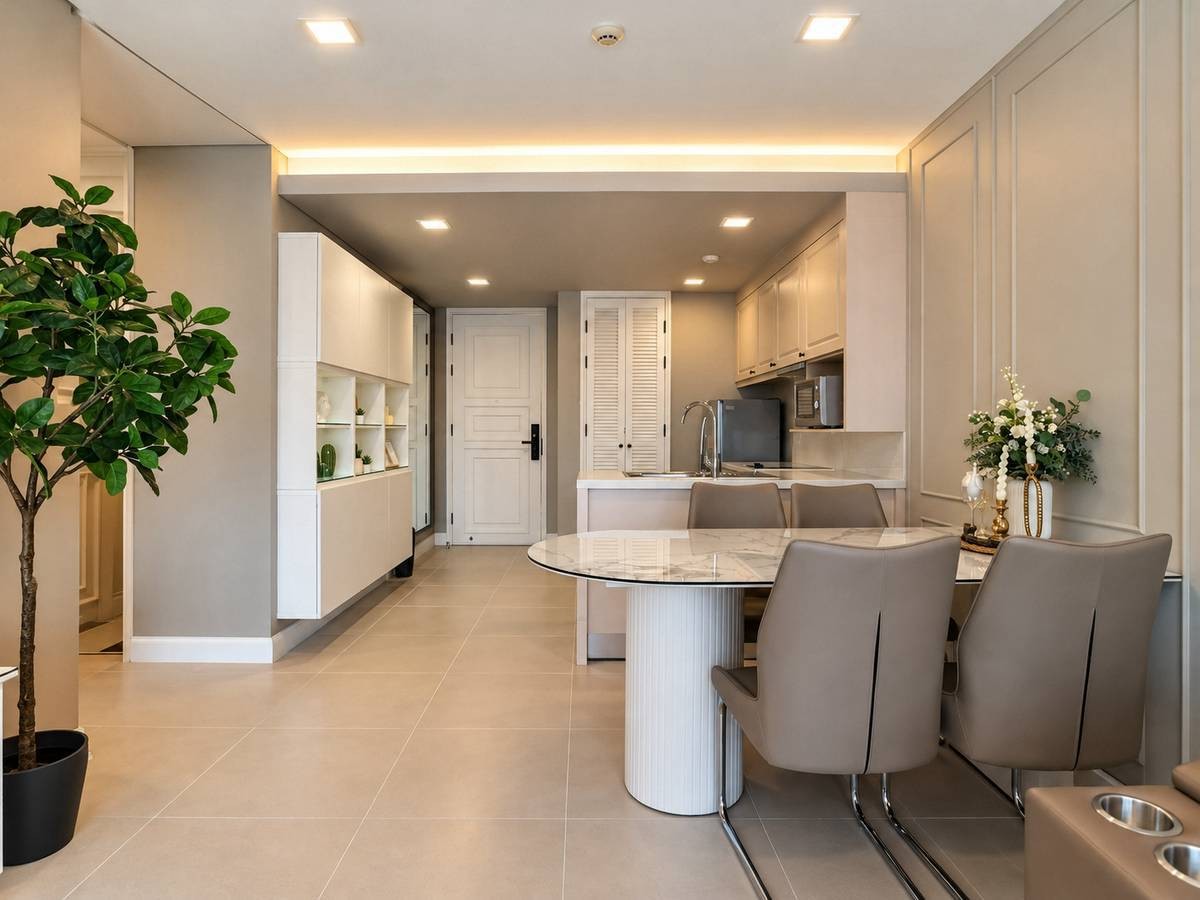 Appartement spacieux de 2 chambres avec vue sur piscine à louer à Marrakesh Hua Hin