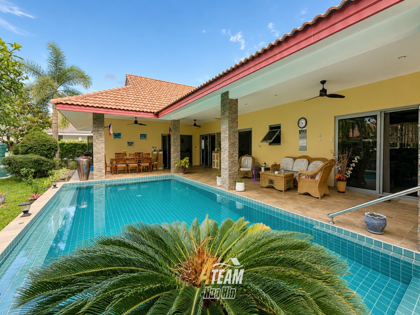 Villa avec piscine de 3 chambres à louer à Wijittra, à Hin lek fai