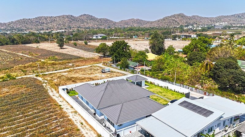 House for sale huahin poolvilla luxury blackmountain drone3