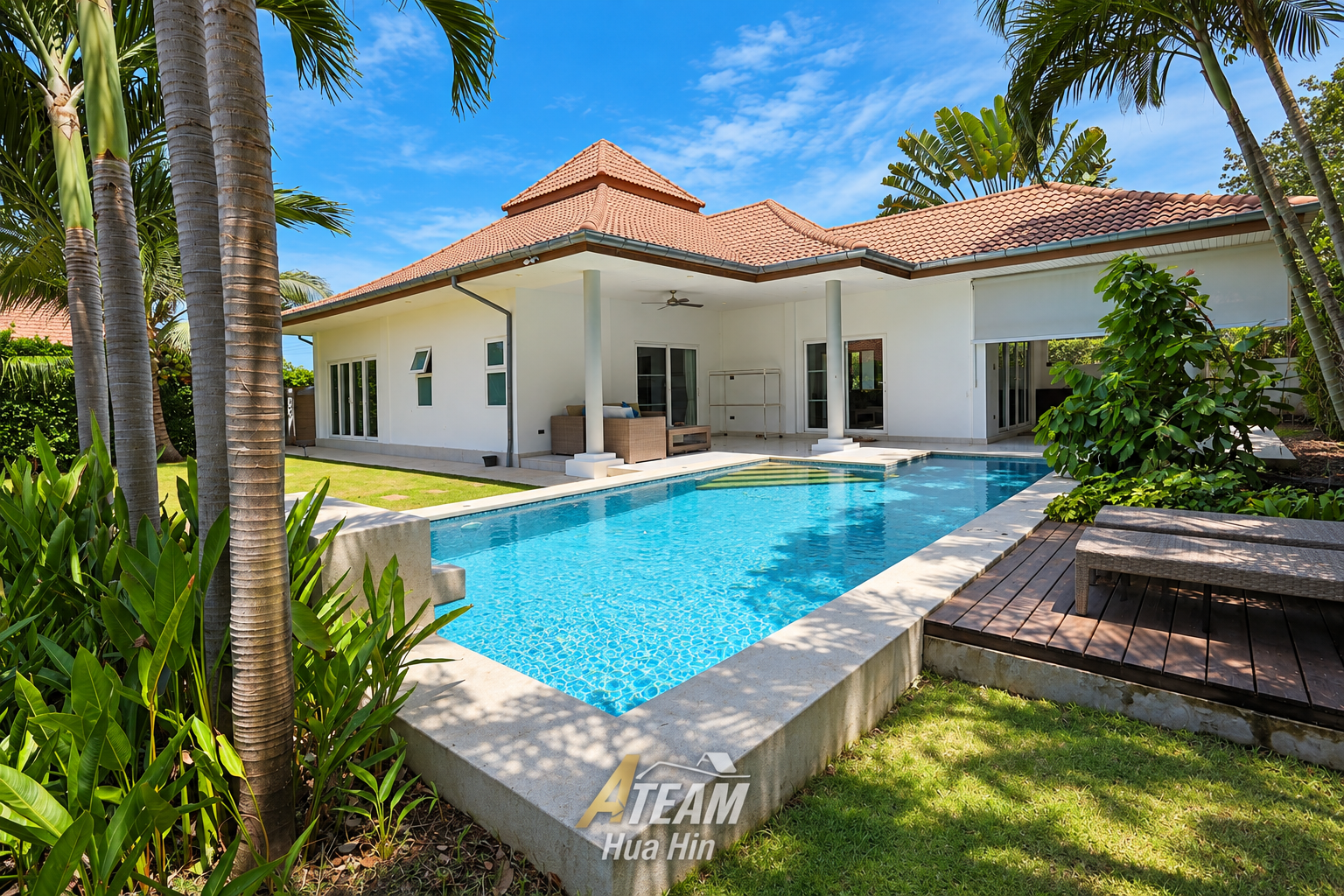 Villa de 3 chambres avec piscine privée à louer au Mali Prestige Hua Hin