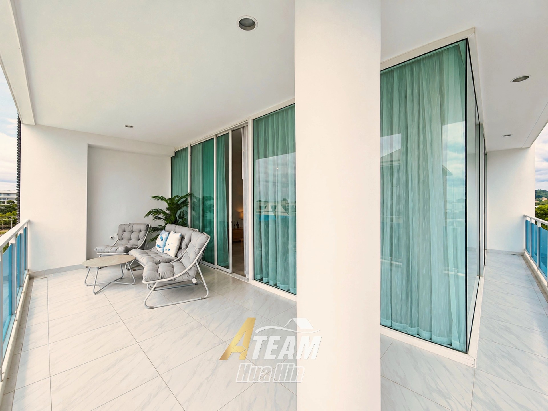 Appartement élégant avec vue sur la mer et remarquables piscines de style resort à Khao Takiab