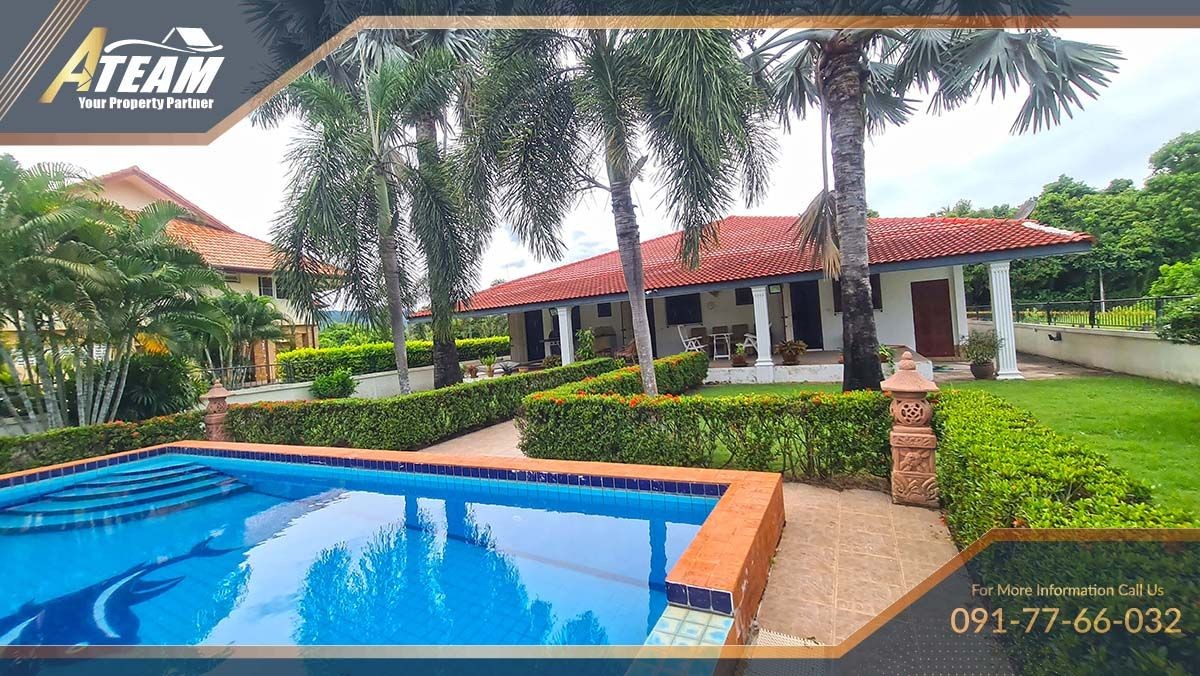 huahin house for sale chaam pool villa 3bed 2bath garden land25