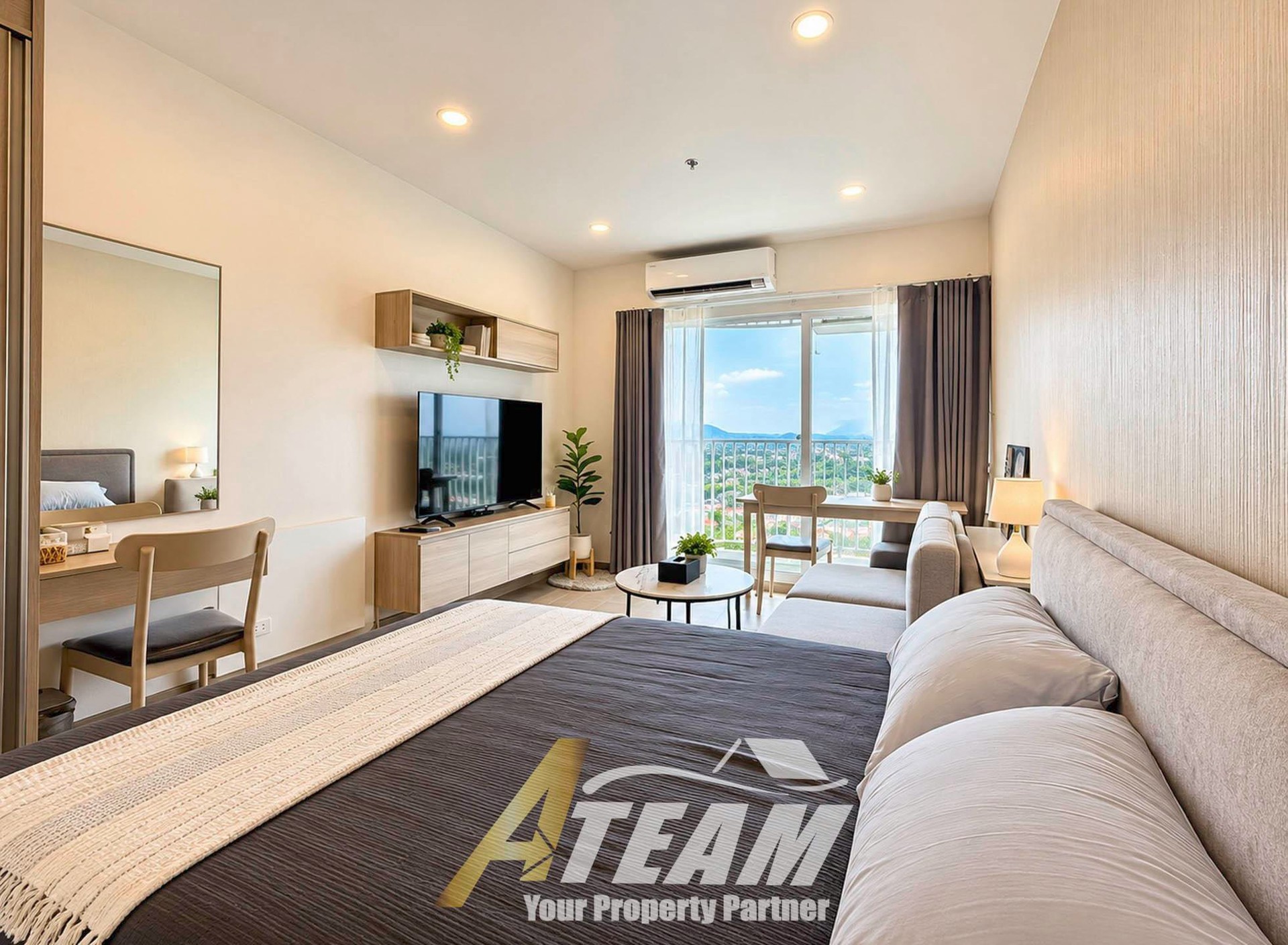Studio en location avec vue sur mer et montagne à Supalai Blue Whale Hua Hin