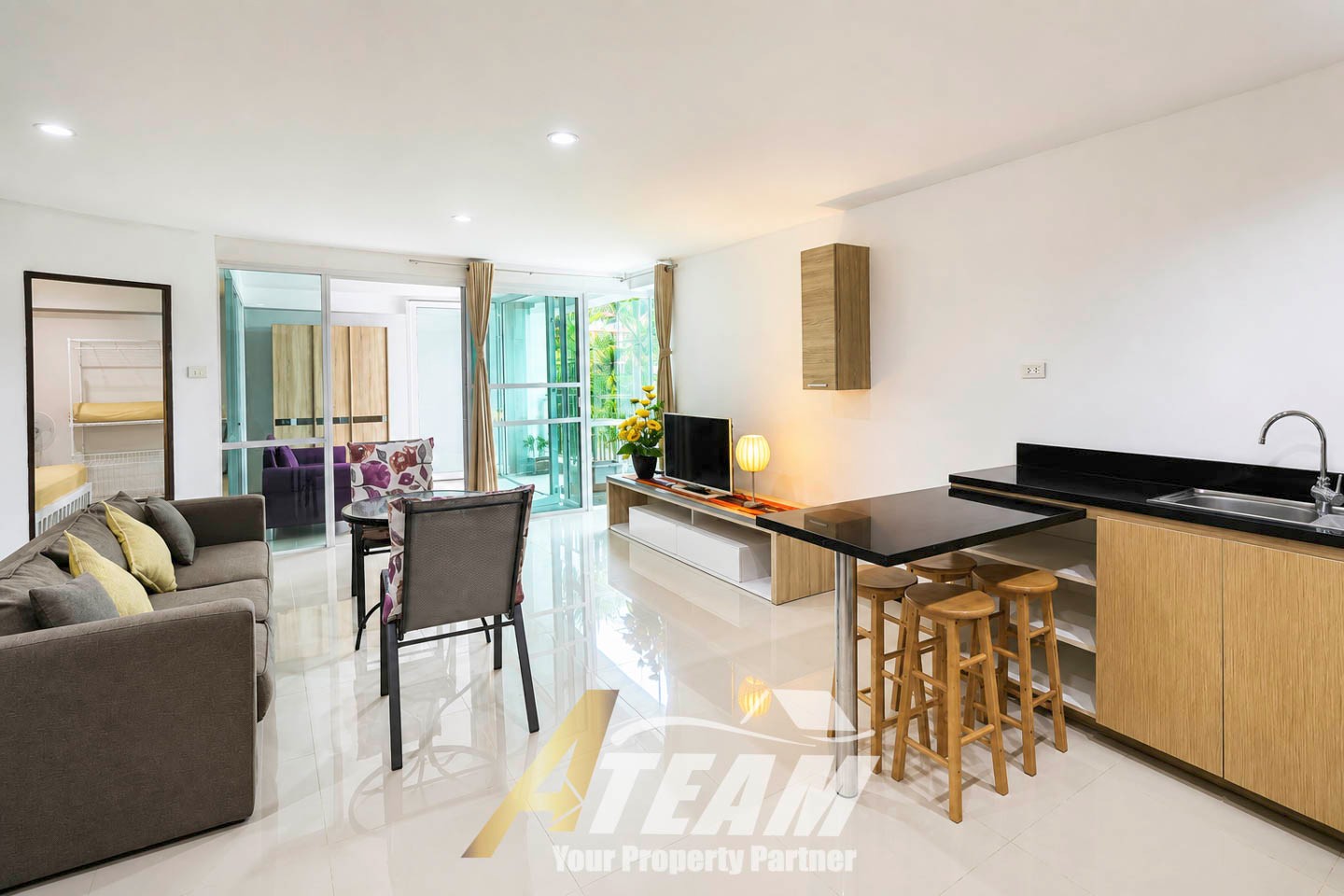 Appartement spacieux d'angle avec 1 chambre à vendre – The Pride Hua Hin