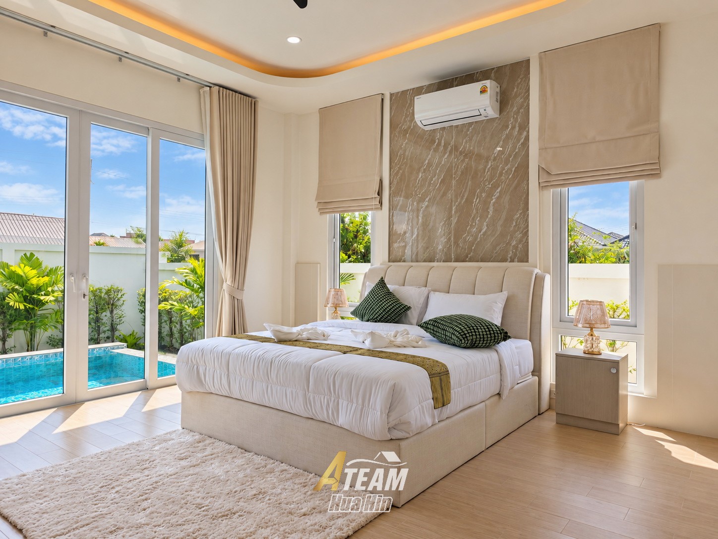 Villa neuve de 3 chambres avec piscine à vendre à Hua Hin Soi 88
