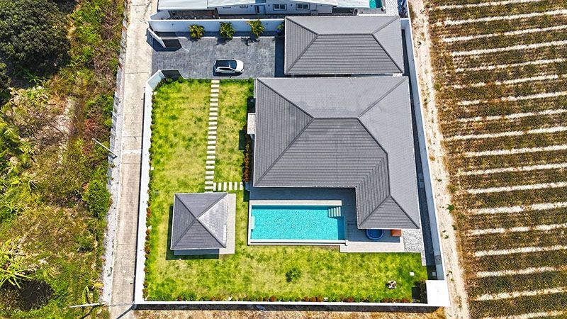 House for sale huahin poolvilla luxury blackmountain drone2