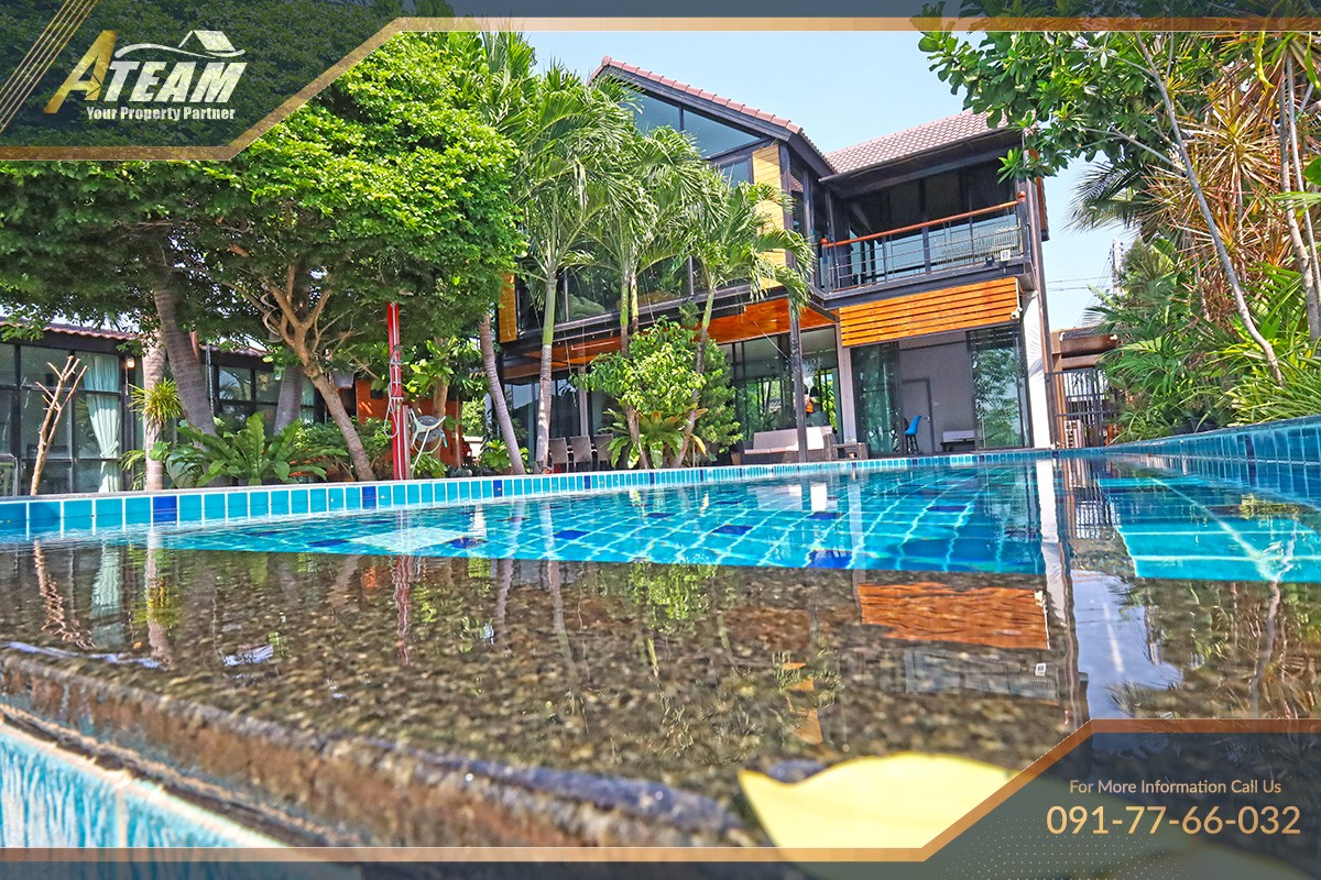 Villa unique de 5 chambres avec piscine au bord de la rivière à Pak Nam Pran