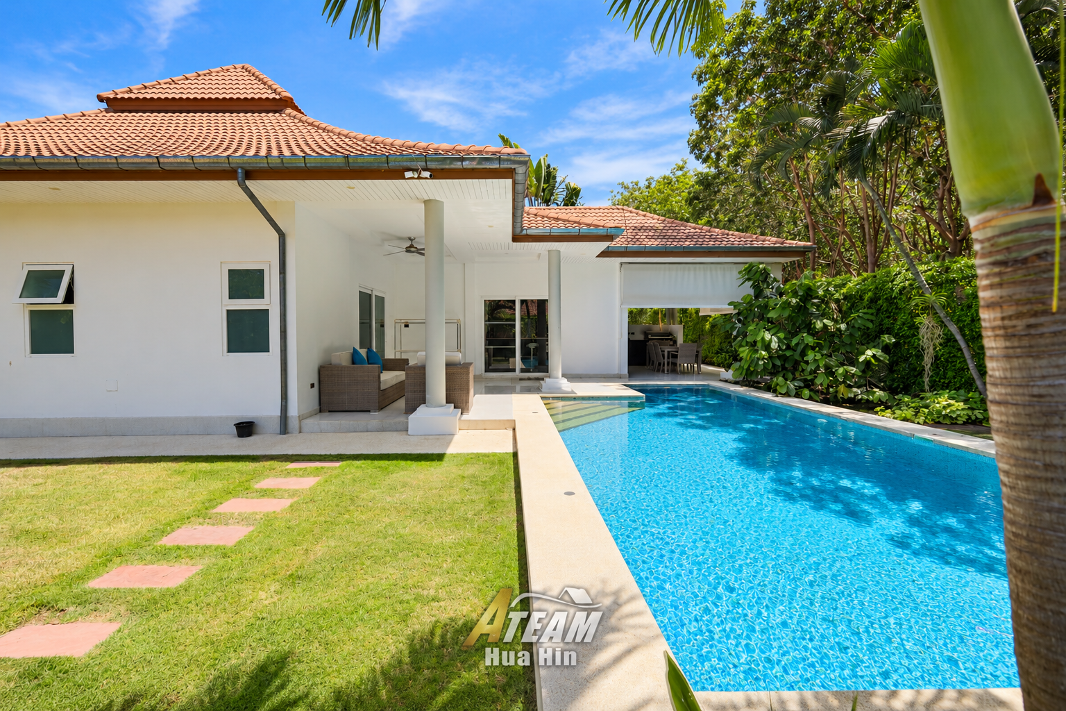 Villa de 3 chambres avec piscine privée à louer au Mali Prestige Hua Hin