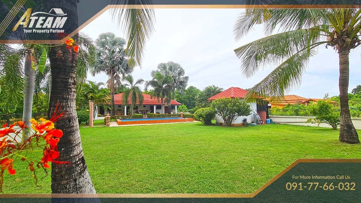 huahin house for sale chaam pool villa 3bed 2bath garden land26