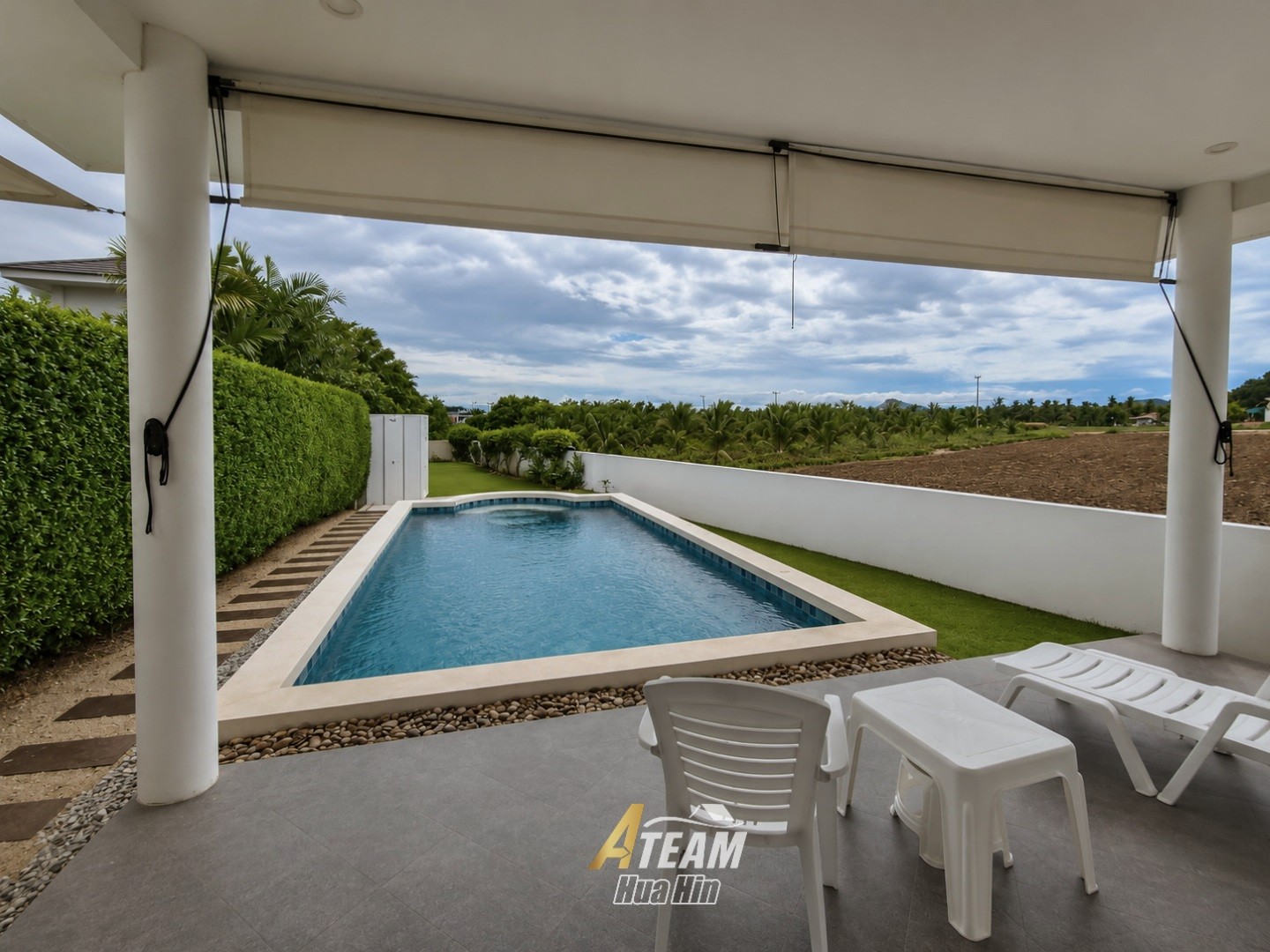 Villa avec piscine élégante de 2 chambres offrant une vue sur les champs d’ananas – Wang Pong, Pranburi
