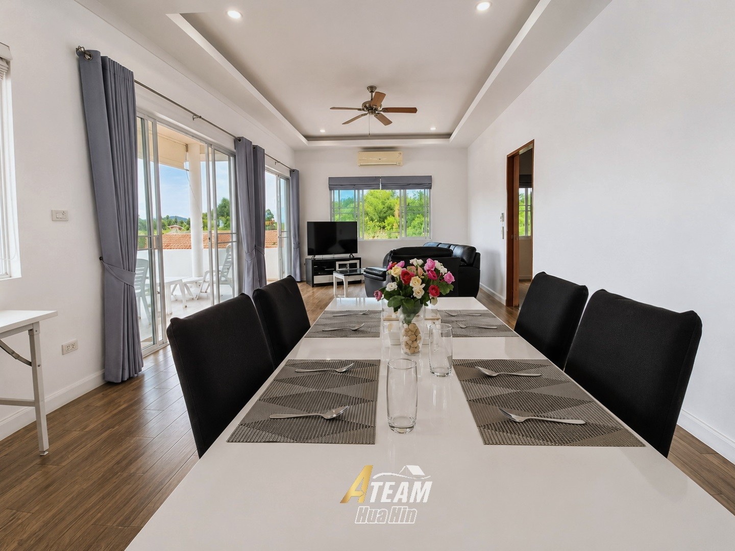 Villa avec piscine élégante de 2 chambres offrant une vue sur les champs d’ananas – Wang Pong, Pranburi