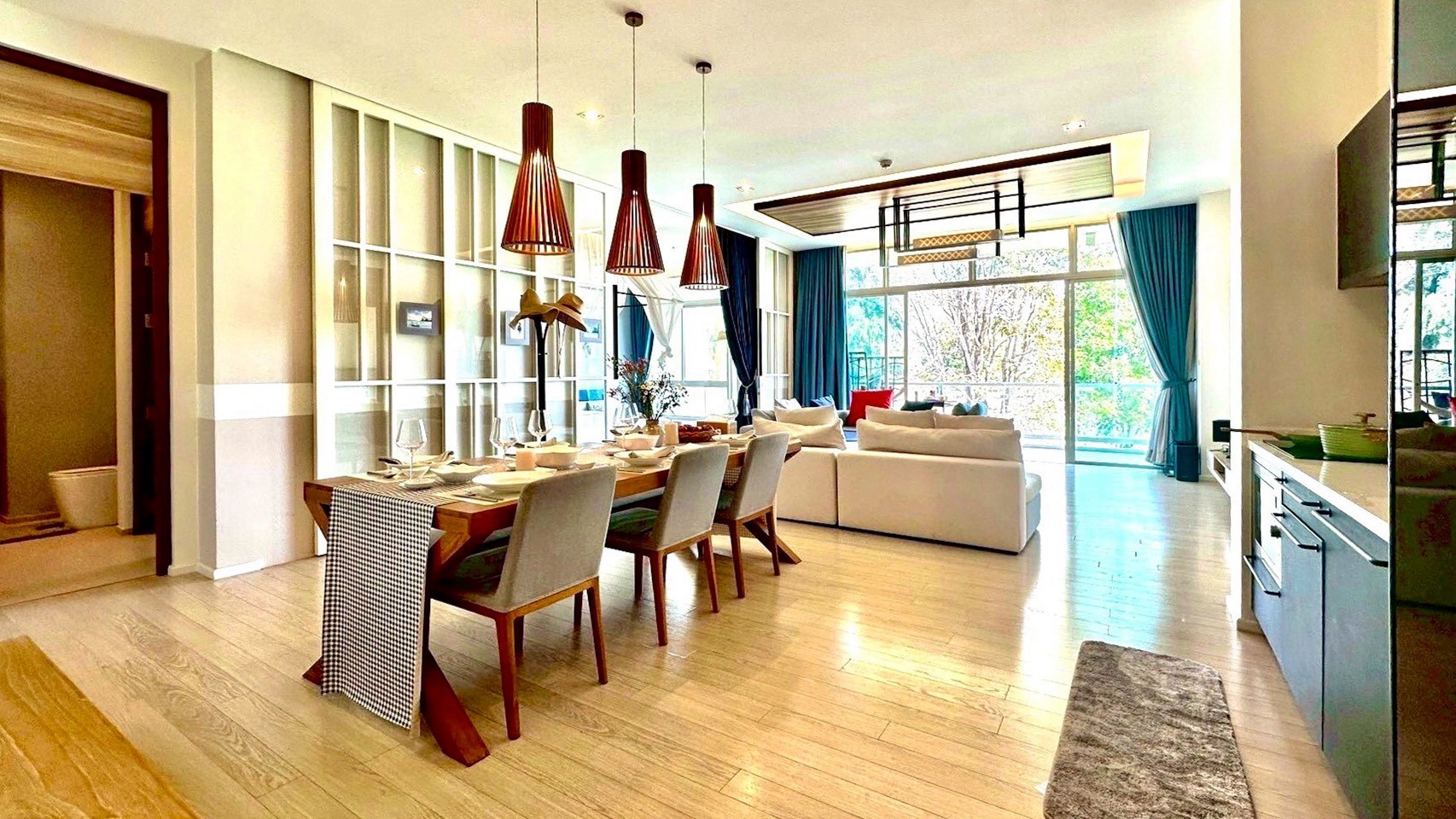 Condo de luxe de 3 chambres en bord de mer à vendre à Wan Vayla Hua Hin, Khao Tao