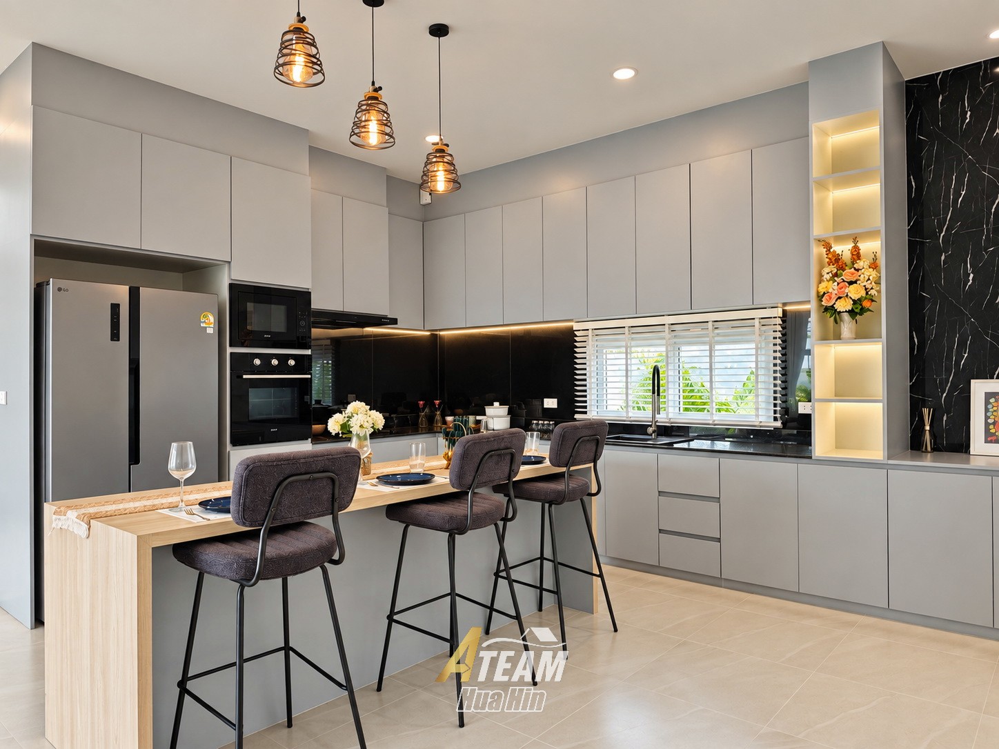 Villa neuve de 3 chambres avec piscine à vendre à Hua Hin Soi 88