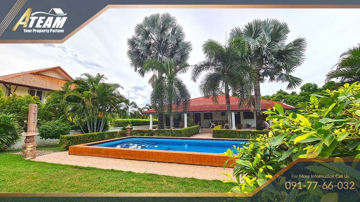 huahin house for sale chaam pool villa 3bed 2bath garden land31