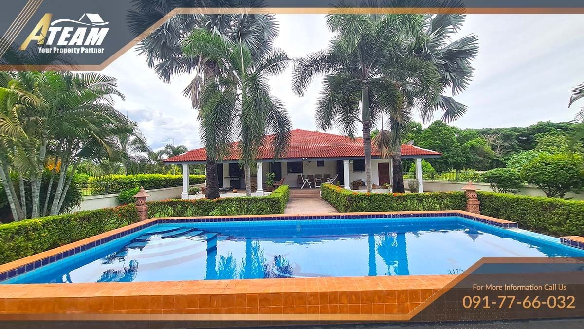 huahin house for sale chaam pool villa 3bed 2bath garden land23