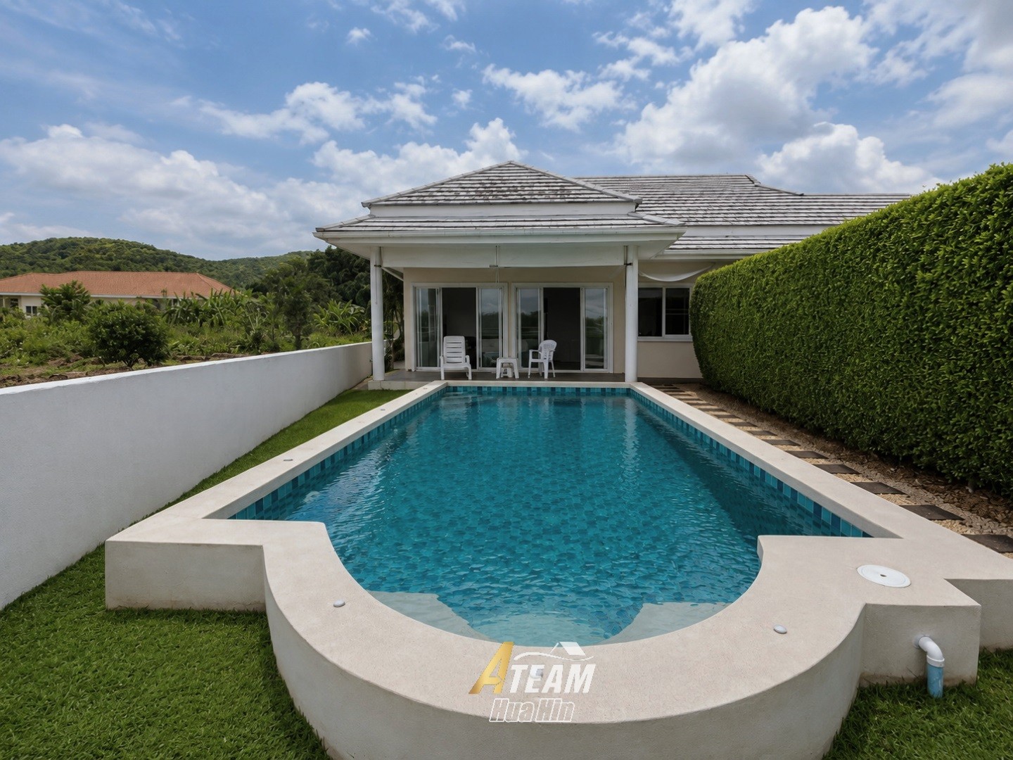 Villa avec piscine élégante de 2 chambres offrant une vue sur les champs d’ananas – Wang Pong, Pranburi