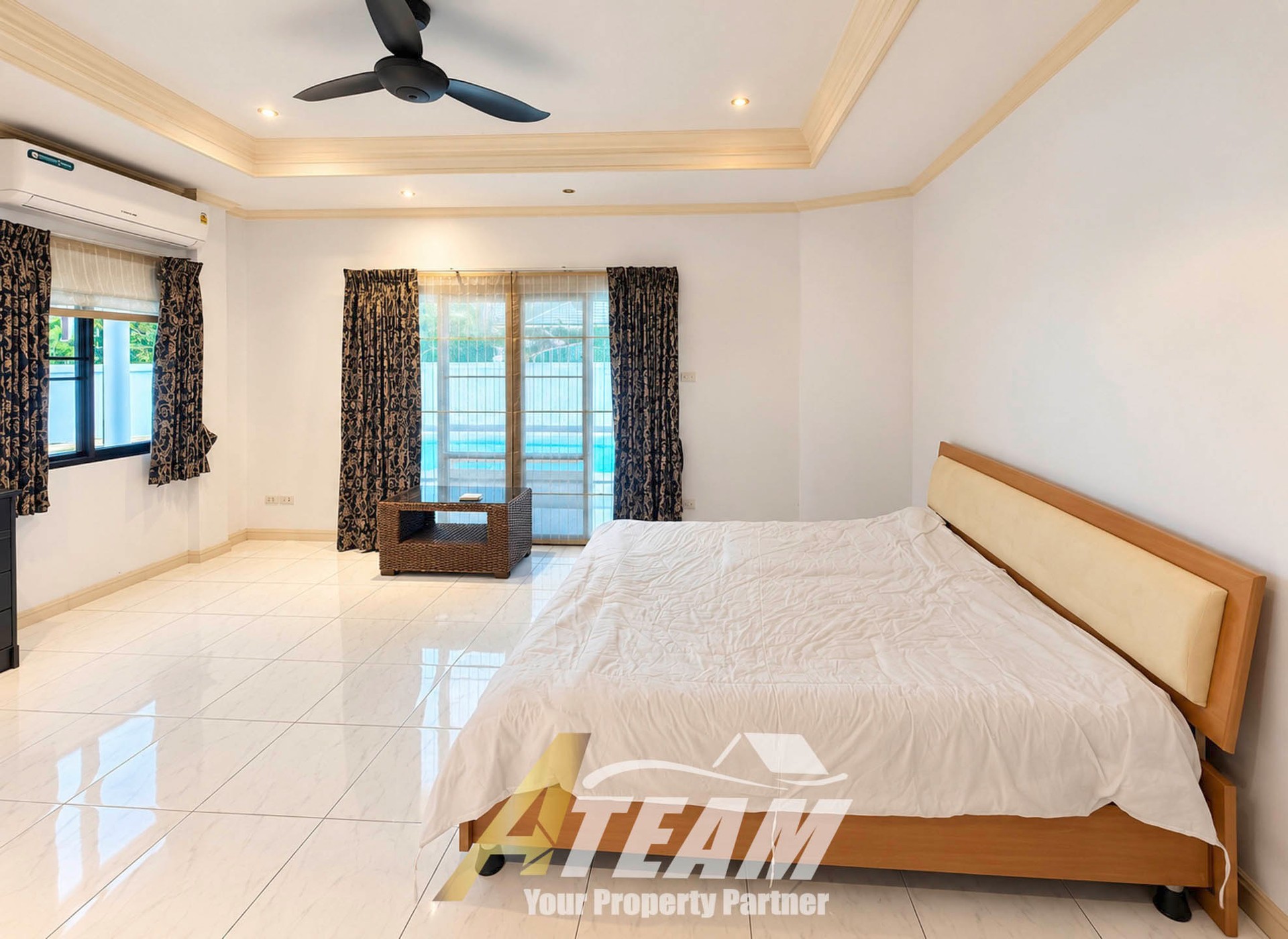 Spacieuse villa de 3 chambres avec piscine privée à louer à Sunset Village 1, Hua Hin Soi 6