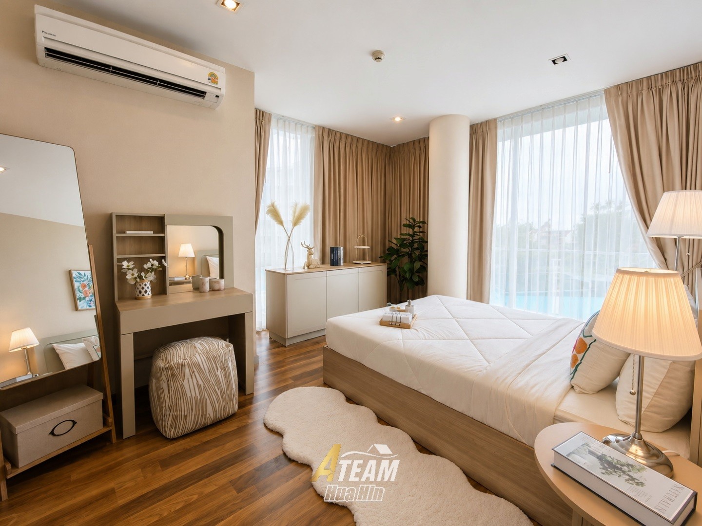 Appartement élégant avec vue sur la mer et remarquables piscines de style resort à Khao Takiab