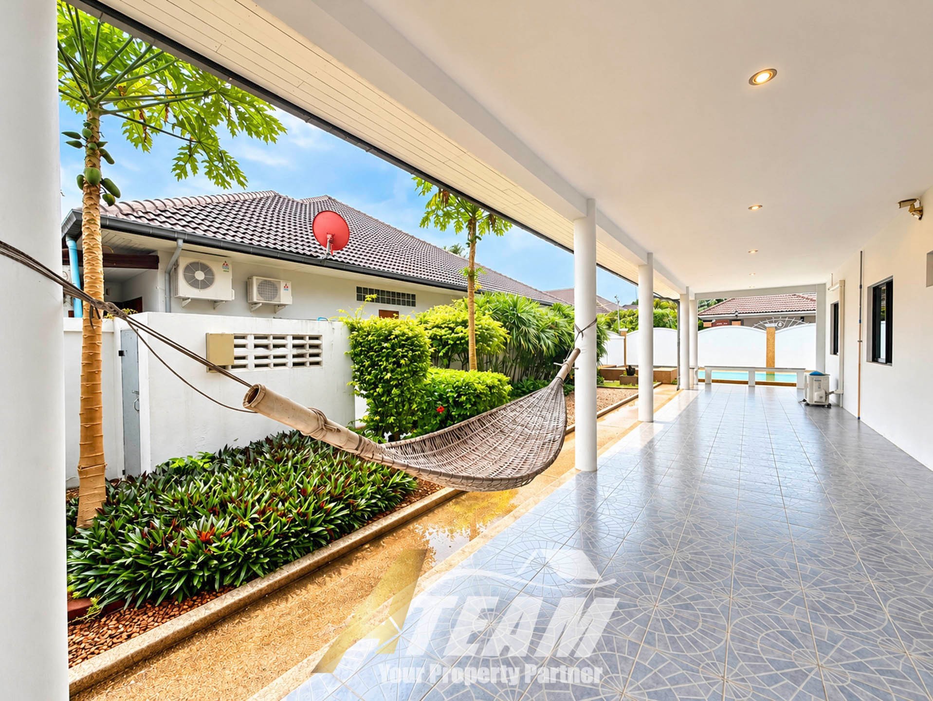 Spacieuse villa de 3 chambres avec piscine privée à louer à Sunset Village 1, Hua Hin Soi 6
