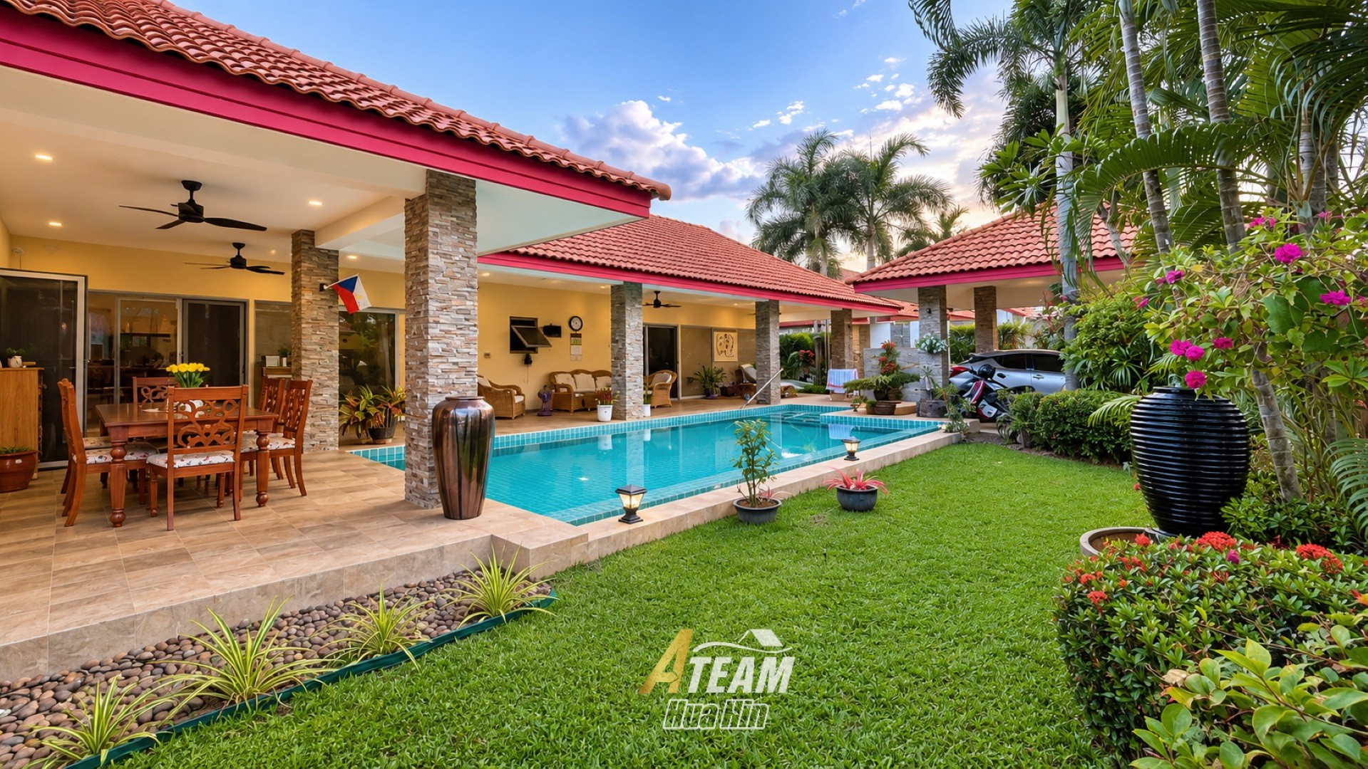 Villa avec piscine de 3 chambres à louer à Wijittra, à Hin lek fai