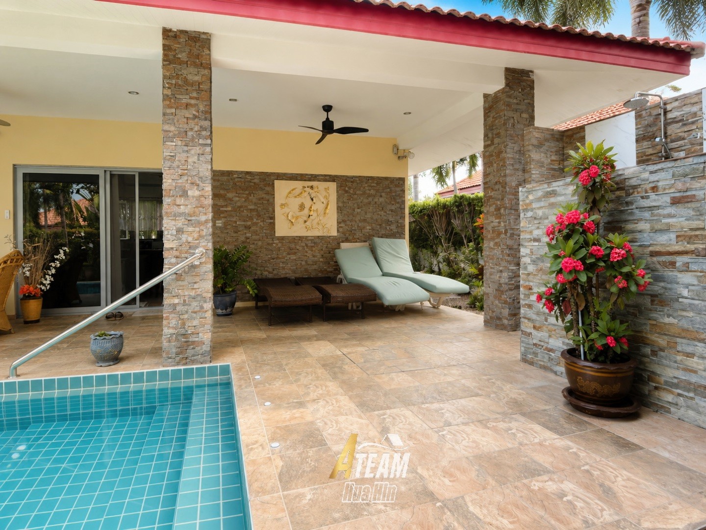 Villa avec piscine de 3 chambres à louer à Wijittra, à Hin lek fai
