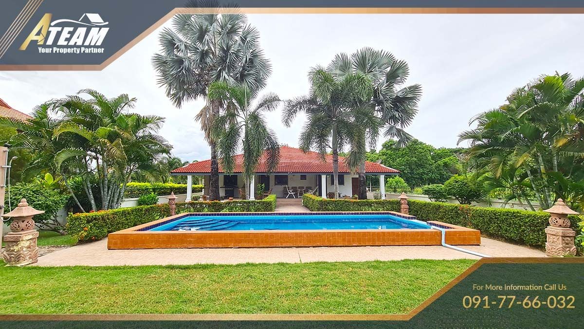 huahin house for sale chaam pool villa 3bed 2bath garden land32