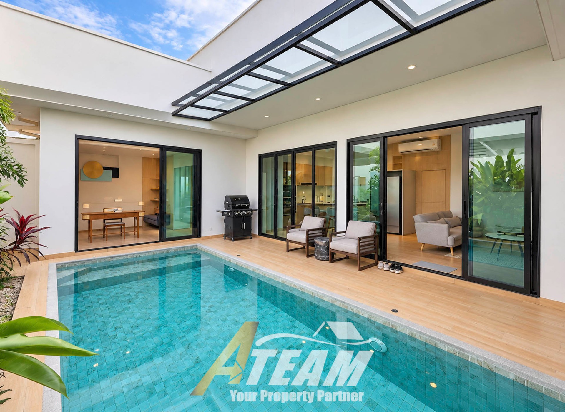 Property photo at Spacious 2-Bedroom Private Pool Villa with Separate Office for Rent at Asai Village, Hua Hin – From ฿40,000/Month  Copy