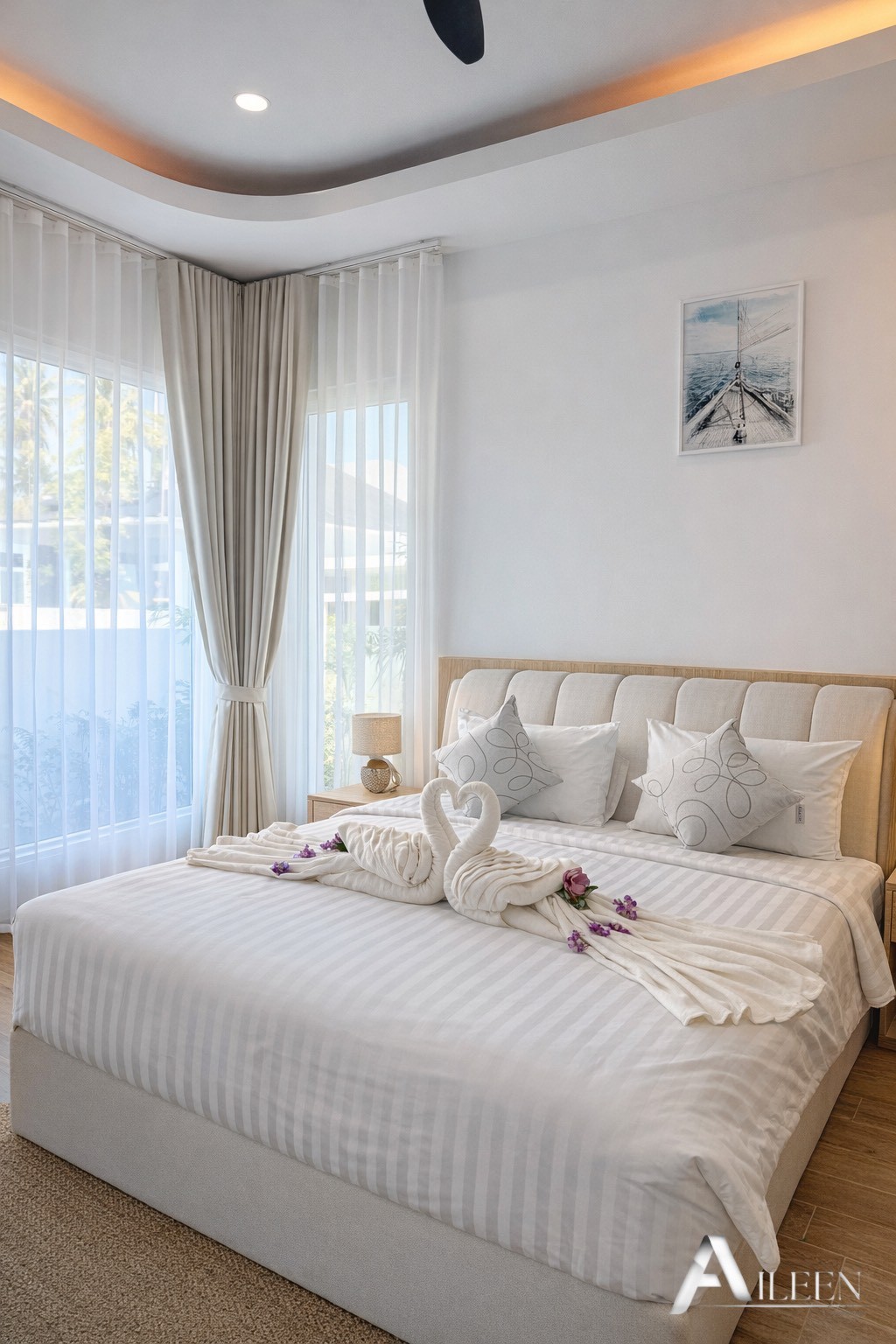 Belle villa avec 3 chambres, 3 salles de bains et piscine dans un quartier résidentiel paisible