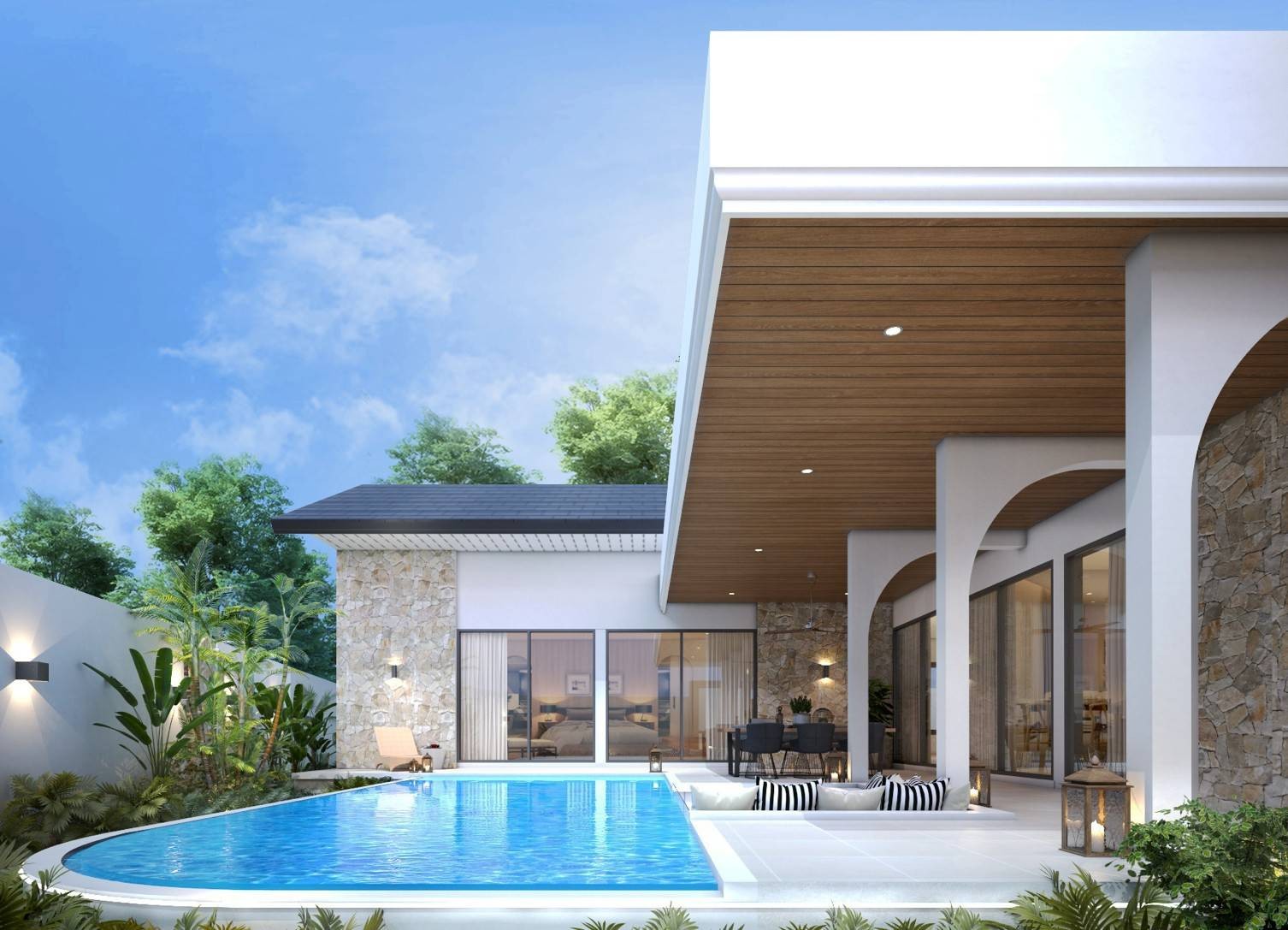 Vie luxueuse dans une villa boutique privée à Hua Hin – emplacement privilégié sur Soi 102
