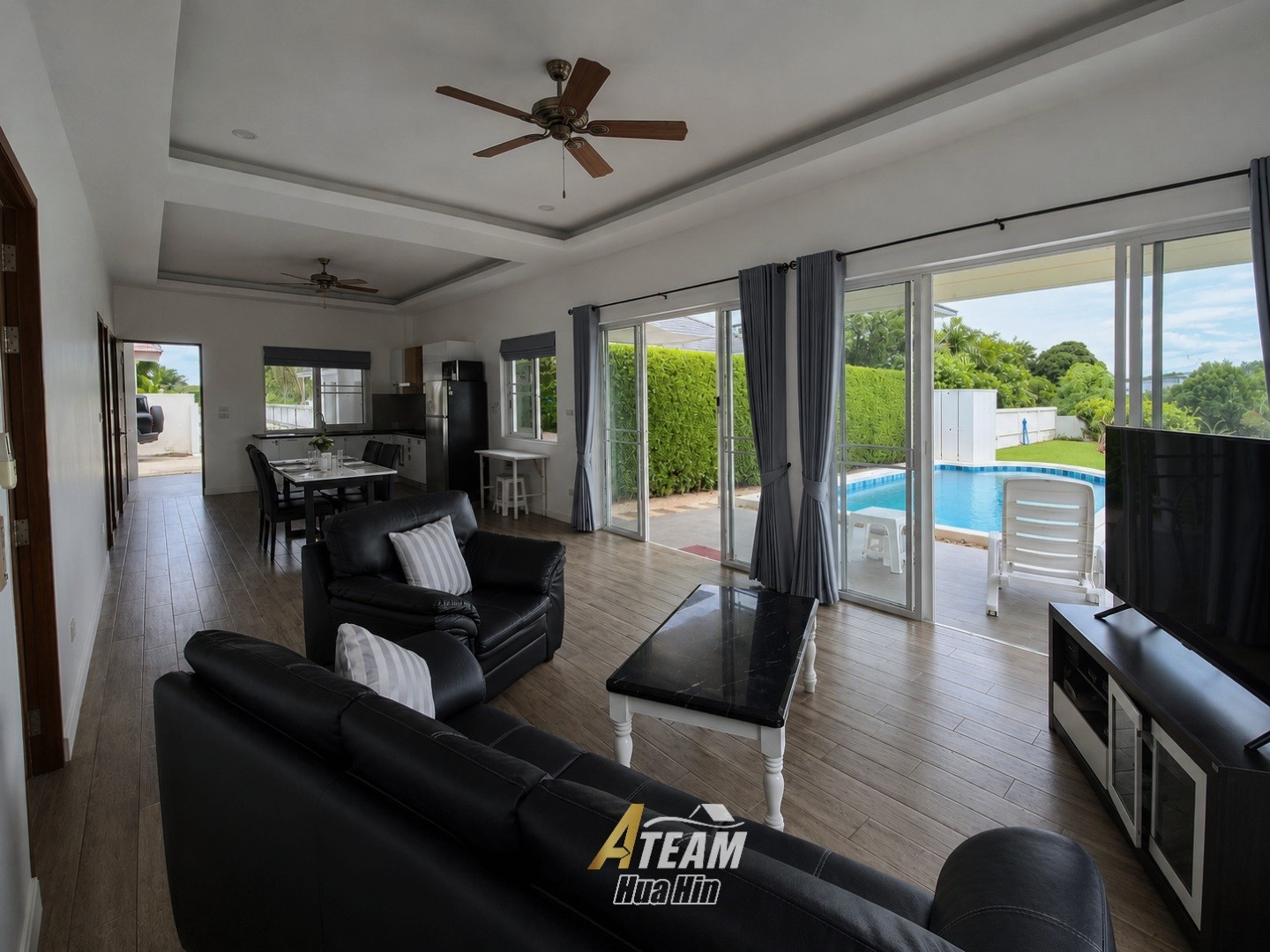 Villa avec piscine élégante de 2 chambres offrant une vue sur les champs d’ananas – Wang Pong, Pranburi
