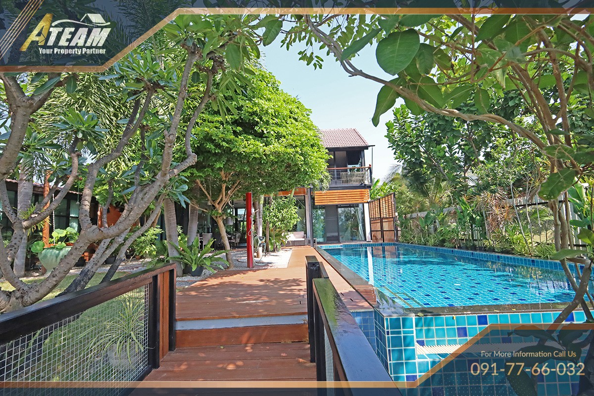 Villa unique de 5 chambres avec piscine au bord de la rivière à Pak Nam Pran