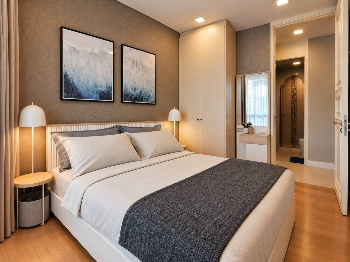 Appartement spacieux de 2 chambres avec vue sur piscine à louer à Marrakesh Hua Hin