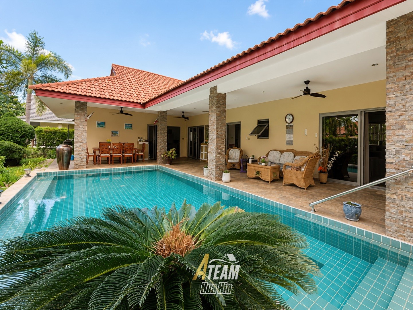 Villa avec piscine de 3 chambres à louer à Wijittra, à Hin lek fai