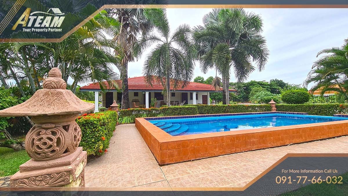 huahin house for sale chaam pool villa 3bed 2bath garden land30