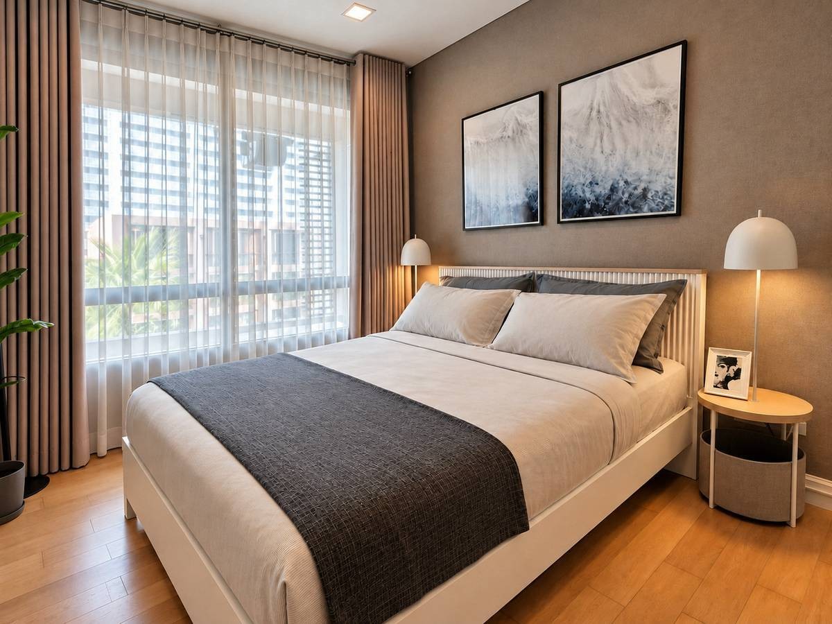 Appartement spacieux de 2 chambres avec vue sur piscine à louer à Marrakesh Hua Hin