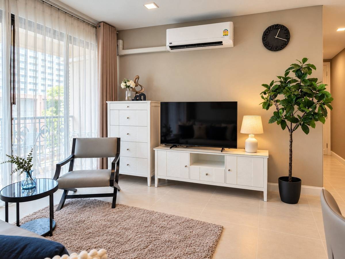 Appartement spacieux de 2 chambres avec vue sur piscine à louer à Marrakesh Hua Hin