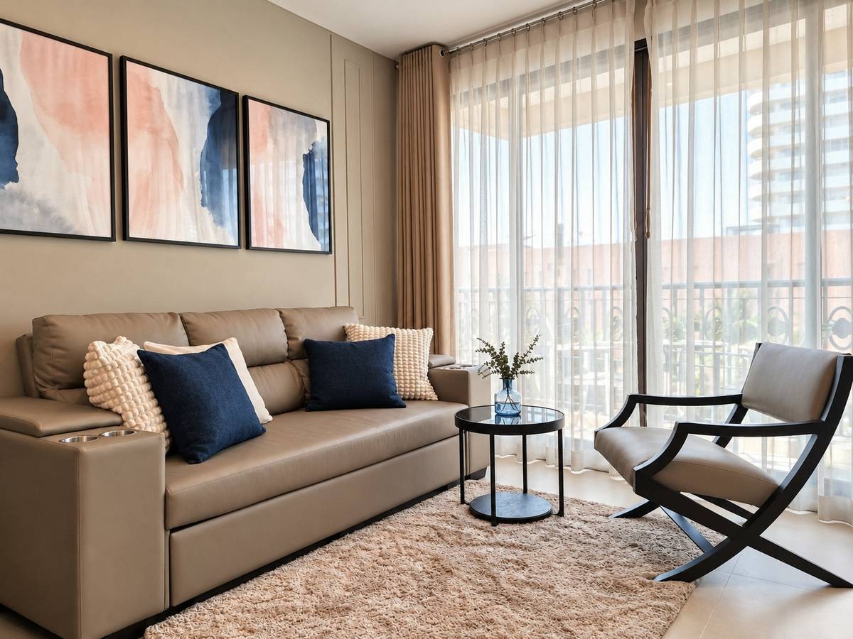 Appartement spacieux de 2 chambres avec vue sur piscine à louer à Marrakesh Hua Hin